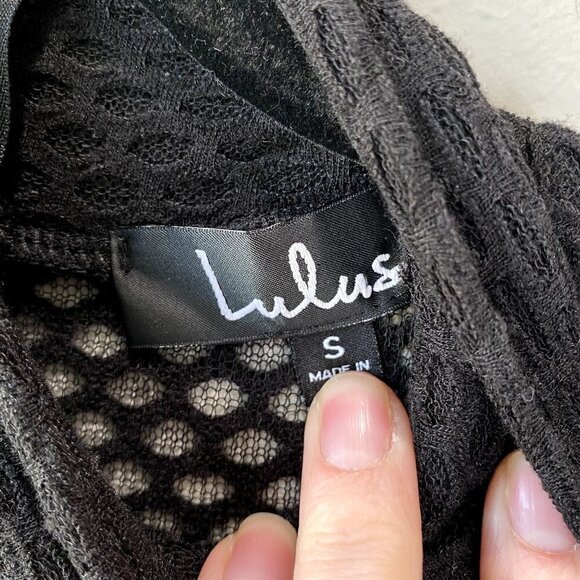 Lulus Black Turtle Neck Short Sleeve Dress S - Picture 2 of 8